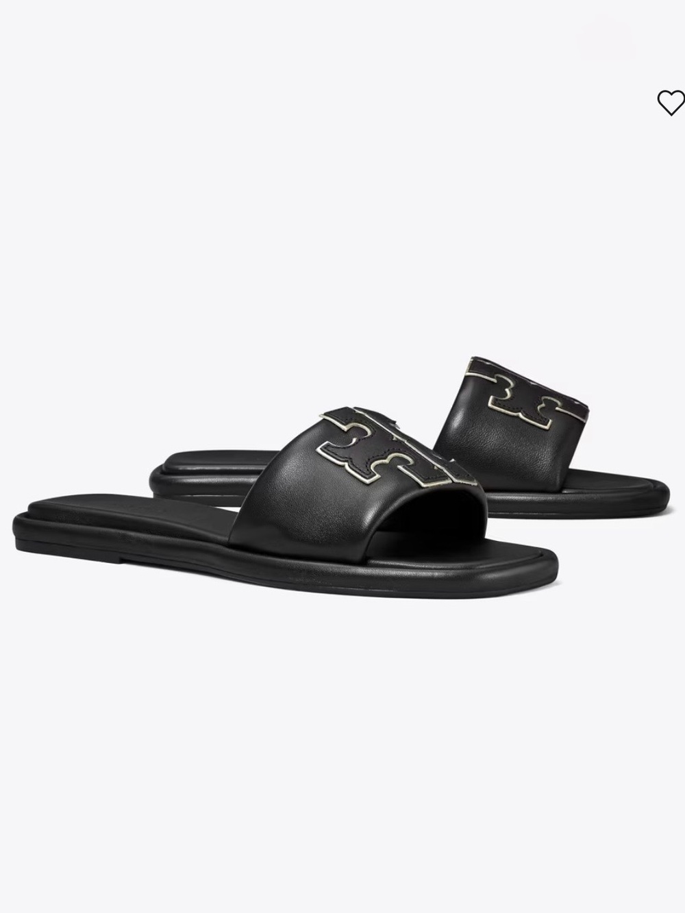 Tory Burch Nappa Leather Double T Sport Slide — Size 8 - Picture 2 of 9